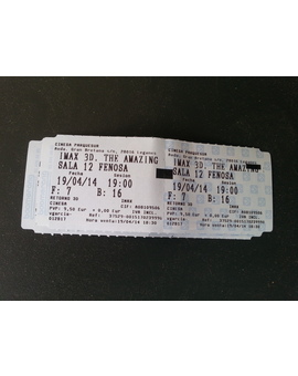 mi entrada de The amazing Spiderman 2