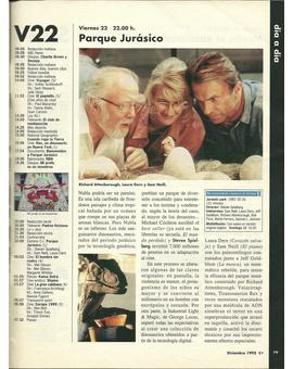 Jurassic Park. Revista Canal + Año 1995 5/5