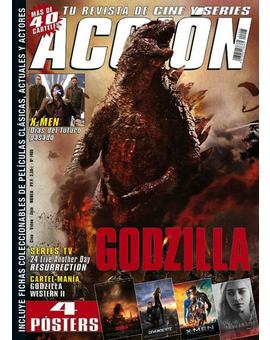 Revista Accion Cine mes Mayo 2014 con posters de Juego de tronos, Godzilla, Divergente y X men