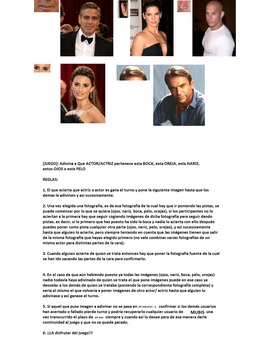 [JUEGO]: Adivina a Que ACTOR/ACTRIZ pertenece esta BOCA, esta OREJA, esta NARIZ, estos OJOS o este PELO. Actualizado a fecha 11-05-2014