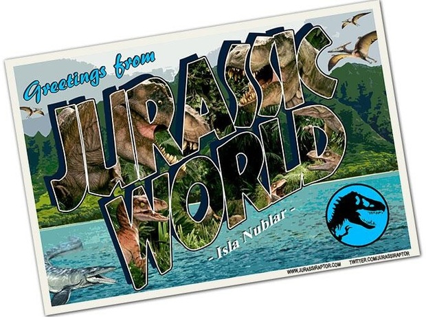 Postal de recuerdo de jurassic world