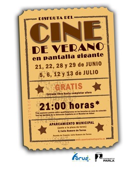 Cine de verano gratis en Parla durante junio y julio
