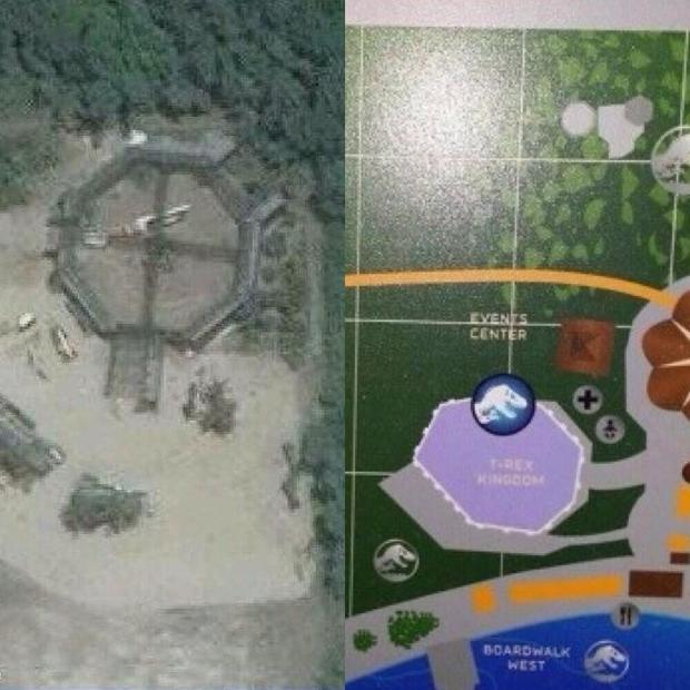 Jurassic world: Imagen Nasa dónde se puede ver el set de rodaje de New Orleans,  apuesto a que es el recinto del rex