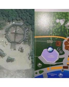 Jurassic world: Imagen Nasa dónde se puede ver el set de rodaje de New Orleans,  apuesto a que es el recinto del rex