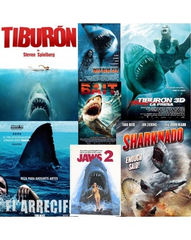 Peliculas de Tiburones ¿Cuales son tus 3 preferidas?
