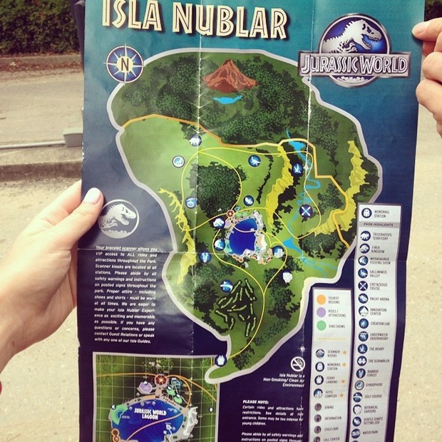 El mapa de Jurassic World