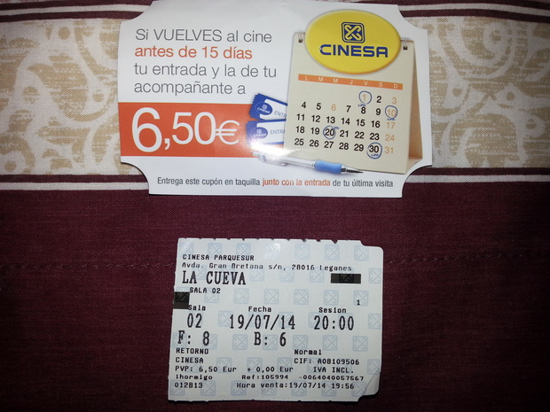 LA CUEVA: Mi critica y mi entrada (contiene SPOILERS)