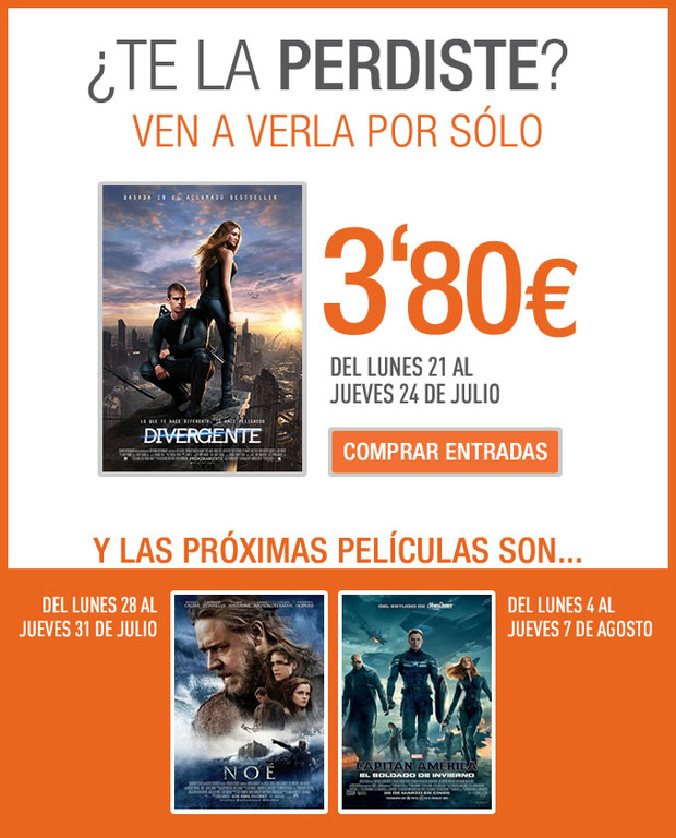 Proximas ofertas cinesa a solo 3.80 euros