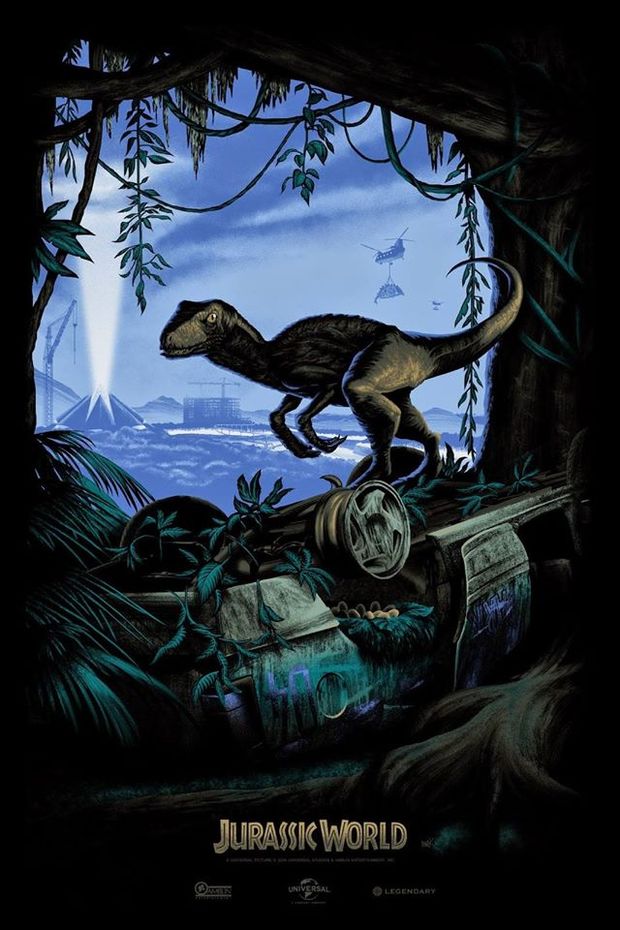 Jurassic World: La versión nocturna del mismo poster acaba de ser publicada