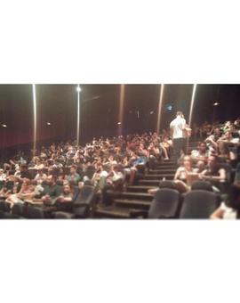 Foto de como estaba la sala en el preestreno de Transformers en Madrid 2/2