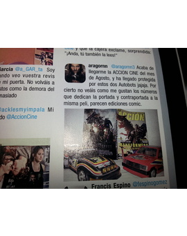 Vuelvo a salir en la Accion Cine de Septiembre