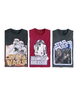 carrefour pone a la venta algunos modelos de camisetas de star wars (licencias oficiales) a 9,99 a partir del 3 de septiembre