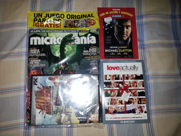 Love Actually + Michael Clayton por 2 euros en total + micromania y juego Gas Guzzlers