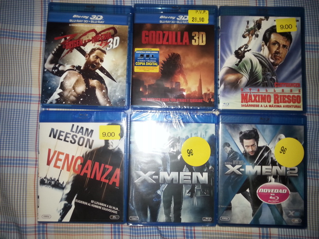 Godzilla, 300 El Origen Imperio, X Men 1 y 2, Venganza y Maximo Riesgo: Mis compras de hoy en el 2x1