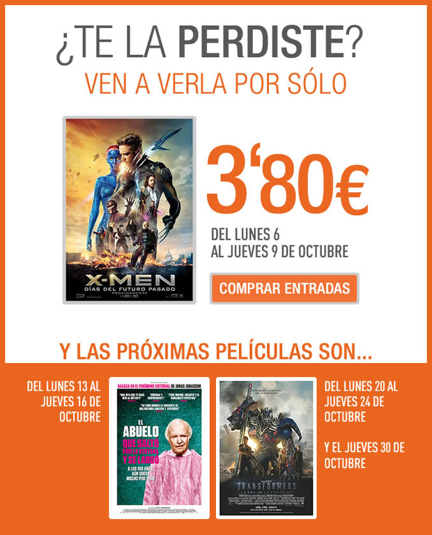 Proximas Ofertas Cinesa a 3.80 Euros