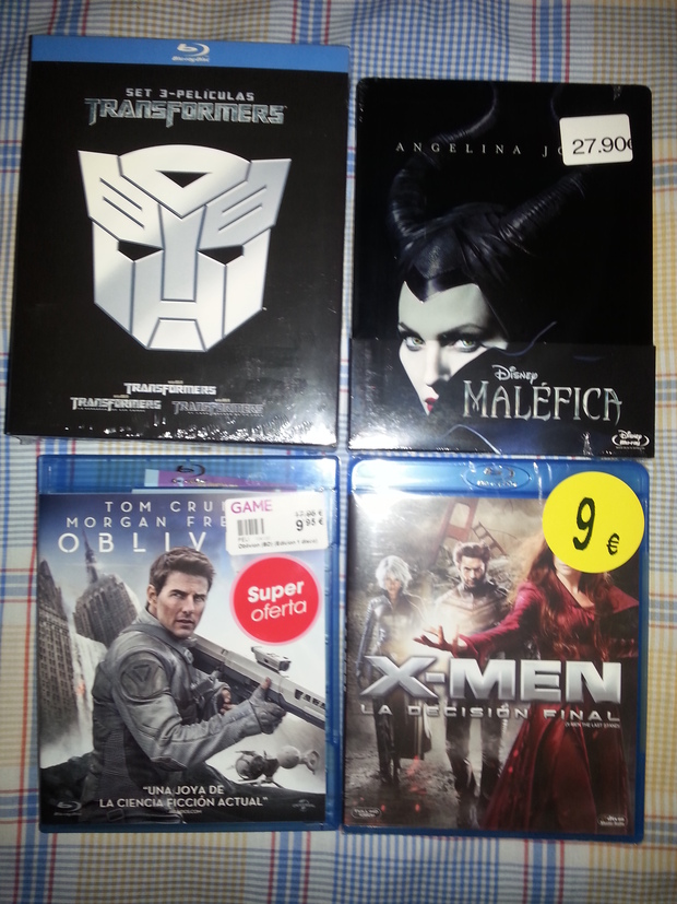 Malefica + Transformers trilogía + Oblivion + X Men 3