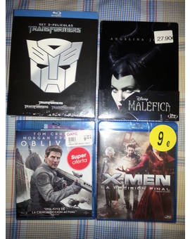 Malefica + Transformers trilogía + Oblivion + X Men 3