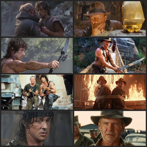 Rambo e Indy, dos iconos irrepetibles