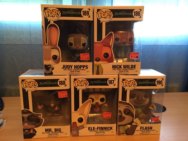 Colección Funko Pops Zootrópolis tirada de precio en Disney Store