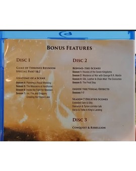 Juego de Tronos: Anteriores extras exclusivos incluídos en la edición completa