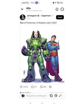 "Man of tomorrow", la secuela de Superman de James Gunn en 2027, 