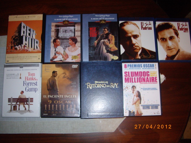 Mi Coleccion de las ganadoras del Oscar a mejor Pelicula del año 2