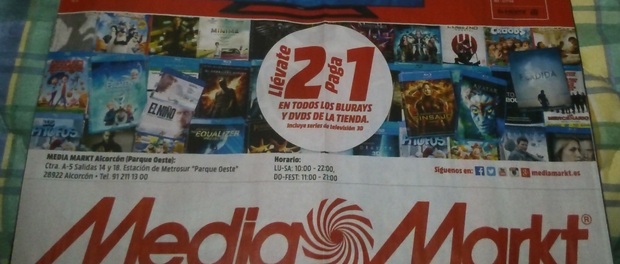 2x1 en todos los BLURAYS en MM Alcorcón los días 6, 7 y 8 de Noviembre - Oferta de Reapertura !!!
