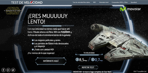 Prueba el nuevo test de velocidad de Star Wars. Haber quién es el más rápido de la Galaxia??