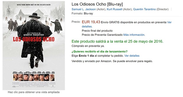 Disponible la Preventa de "Los Odiosos Ocho" en Amazon.es