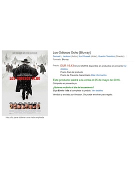 Disponible la Preventa de "Los Odiosos Ocho" en Amazon.es