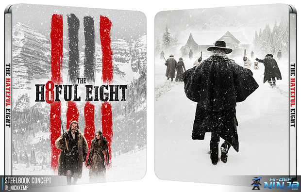 A la vista de que parece que aquí no va a llegar ningun SteelBook de "Los Odiosos Ocho" - Que diseño os convence más de los Steels extranjeros???