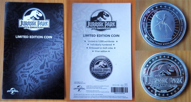 Última adquisición en Zavvi.es: "Limited Edition Jurassic Park Coin - Silver Edition"