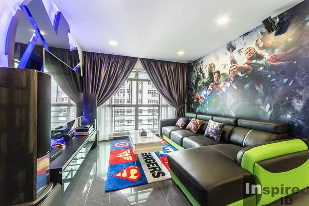 Idea para la decoración de la casa de un fan de Los SuperHeroes !!!