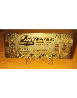 "Jurassic Park 24K Gold Plated Park Ticket"