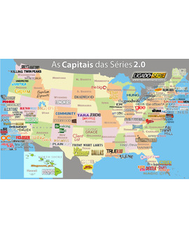 El gran mapa de las series de televisión que suceden en Estados Unidos. Ubica tus series favoritas !!!