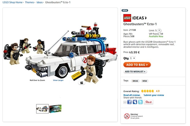 Ya disponible !!! Ghostbusters™ Ecto-1 LEGO Car (30 Aniversario)