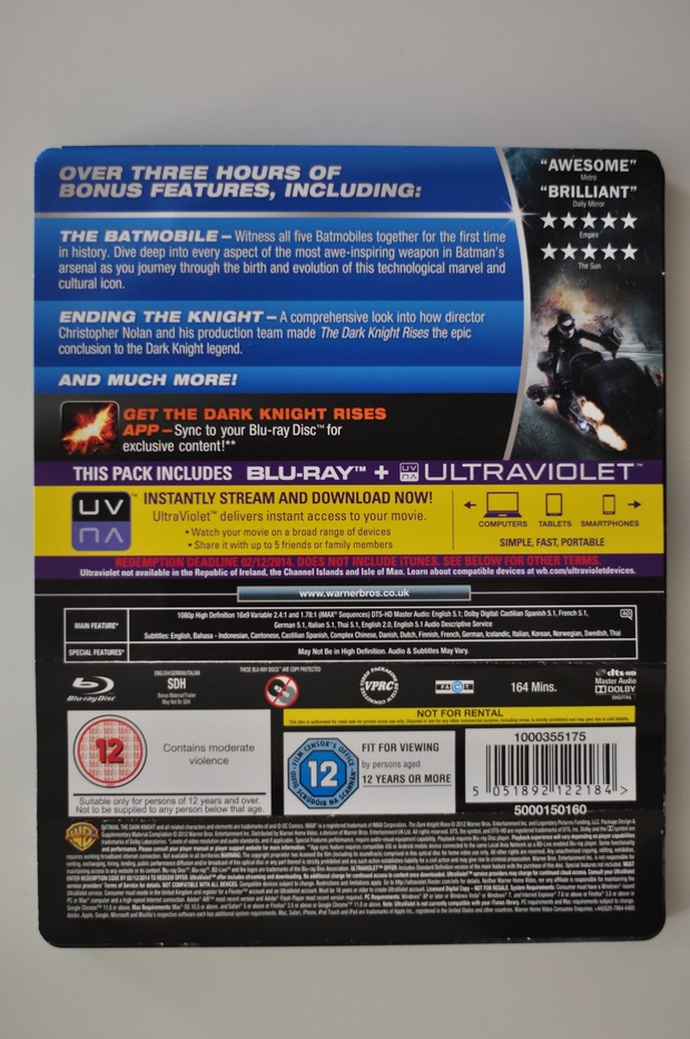 Steelbook "The Dark Knight Rises" UK