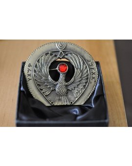 Replica del cabezal del bastón de Ra en detalle