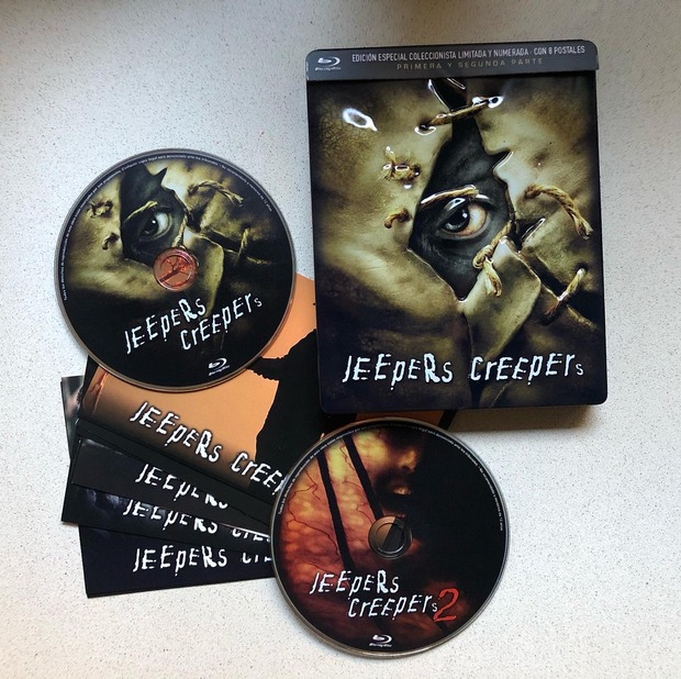Jeepers Creepers 1 y 2 steelbook limitado con discos prensados y 8 postales