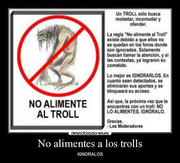 Reglas básicas para ignorar a un Troll