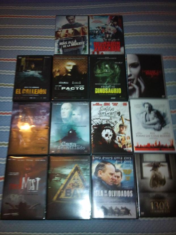 Algunas compras en DVD. Al parecer el cine de terror en España no es digno de la alta definición...