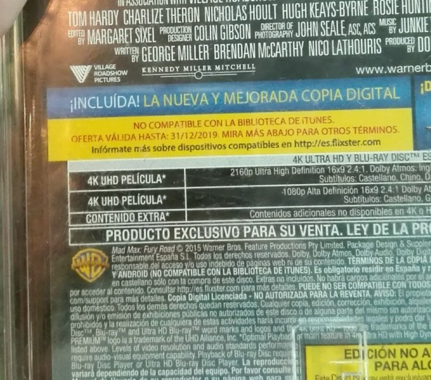 Erratas en los primeros UHD de Warner