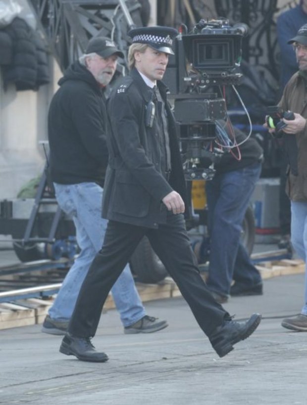 Skyfall el villano Javier Bardem en el set de 007