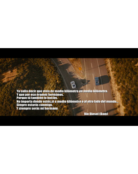 "SPOILER" : Mensaje final de Vin Diesel a Paul Walker (Dom , Brian) "SPOILER" (Captura por Semonster)