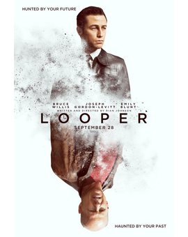 Looper póster. , Joseph Gordon-Levitt y Bruce Willis