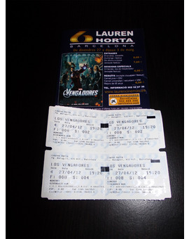 Mis entradas para Los Vengadores :D