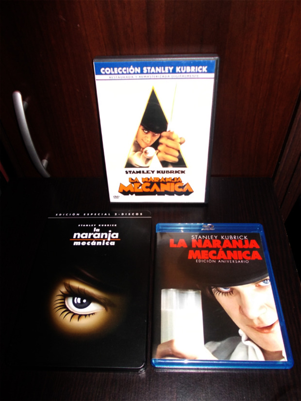 La naranja mecánica (DVD)/La naranja mecánica Edición Especial (DVD)/La naranja mecánica Edición Aniversario (Blu-ray)