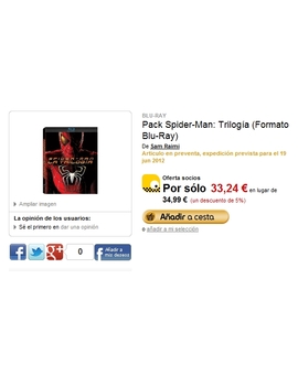 ¿Algo cara,no? Pack Spider-Man: Trilogía (Formato Blu-Ray)