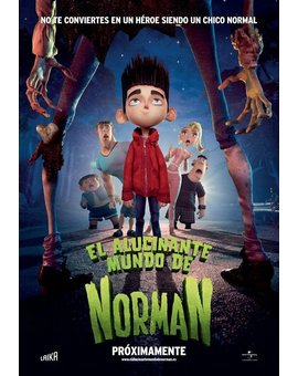 El alucinante mundo de Norman, póster en español. No te conviertes en un héroe siendo un chico normal