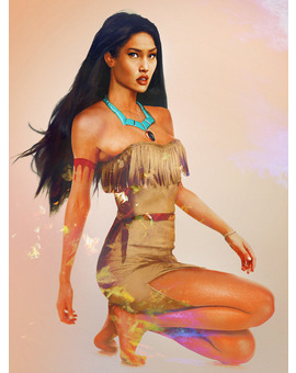 Princesa Disney hiperrealista. Pocahontas